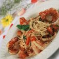 Linguine con Gamberi al Cognac