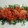 Garnelenpfanne mit Tomatensauce