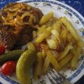 Pfeffer-Hacksteaks flambiert...