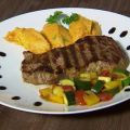 Filet Steak mit Süßkartoffel-Karotten-Püree,[...]
