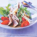 Rucola-Sprossen-Salat mit Tunfisch