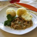 Putengeschnetzeltes in Weißwein-Pilzsauce