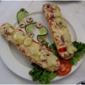 Zwiebel-Schinken-Baguette