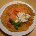 B: Rösti mit Lachs und Frischkäse