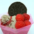 96♥ Oreo-Eiscreme mit Himbeeren aus dem Garten