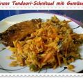 Fleisch: Tandoori-Schnitzel mit Gemüsereis