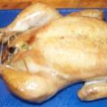 Brathähnchen mit Laugengebäck-Pilz-Füllung