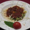 Tagliatelle Tricolore mit Kalbsragout