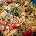 Couscous Salat mit zweierlei Käse