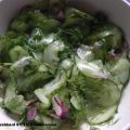 Gurkensalat mit Dill und Senfdressing