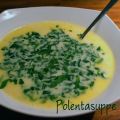 Polenta-Suppe mit Rucola