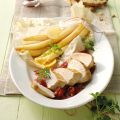 Gebratene Hähnchenbrust mit Rhabarberkompott[...]