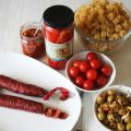 Summer Pasta with chorizo and roasted peppers