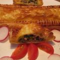 Blätterteigstrudel  mit Schinken - Lauch - Creme