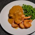 Riesengarnelen mit Pernod-Sahne Sauce