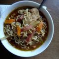 Mie Nudelsuppe mit Putenstreifen