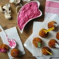 Möhren-Falafel mit Rote-Bete-Dip