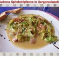 Gemüse: Spitzkohlpfanne in Gorgonzolasoße