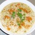 Hühnersuppe mit Reis exotisch angehaucht