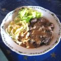Hirschragout in Aprikosen-Soße