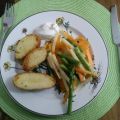 Rosmarinkartoffeln mit gebratenem Gemüse