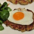 Mini-Kartoffelpuffer mit Speck und Ei