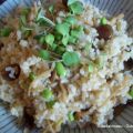 Brauner Reis mit Pilzen und Edamame