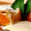 Kürbis-Strudel mit Vanilleschaum