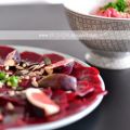 Rote Bete Carpaccio und Rote Bete Humus *lecker*