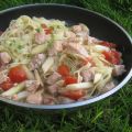 Pasta mit Lachs und Spargel