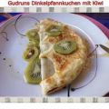 Kuchen: Kiwi-Pfannkuchen mit Dinkelmehl