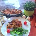 Gemüselasagne mit Tomatensauce und Mandelcreme