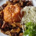 Giros mit Djuvec-Reis und Krautsalat