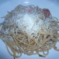 Spaghetti mit Aubergine,Tomaten,Basilikum und[...]