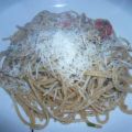 Spaghetti mit Aubergine,Tomaten,Basilikum und[...]