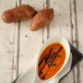 Süßkartoffel-Kürbissuppe mit Bacon