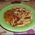 Gelbe Rüben mit Vanille und Bratwurst