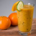 Exotischer Papaya-Orangen-Fitnessdrink