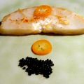 Knollensellerie mit Kumquat und Kaviar vom Stör