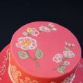 Torte mit Brush Embroidery