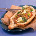 Soja-Pide mit Lauch und Feta