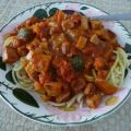 Pfannengerichte : Bunte Pfanne mit Spaghetti