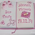 Tauftorte als Buch