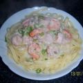 Pasta mit Garnelen in Kokos-Ingwer-Soße