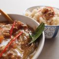 Fusion style penang walnut chicken summer curry