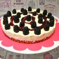 White Chocolate Cheesecake mit Brombeeren