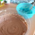Blue Coconut Swirl Brownies
