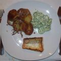 Zanderfilet Gurkensalat Bratkartoffeln