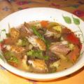 Gemüsesuppe mit Fischeinlage