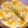 Eiersalat mit Spargel und Pilzen
